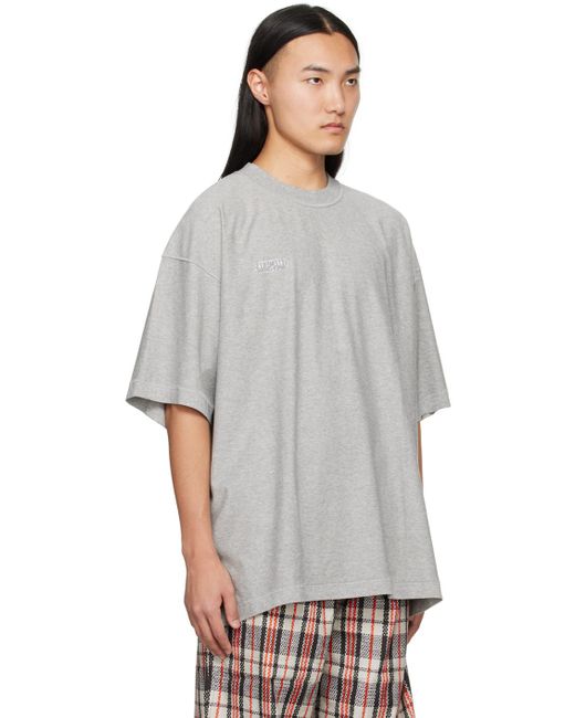 メンズ Vetements グレー Inside Out Tシャツ Gray