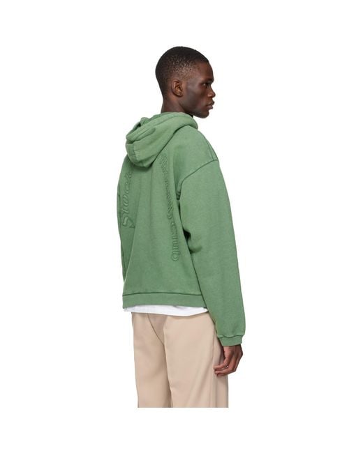 Stockholm Surfboard Club Green Logo Hoodie for men