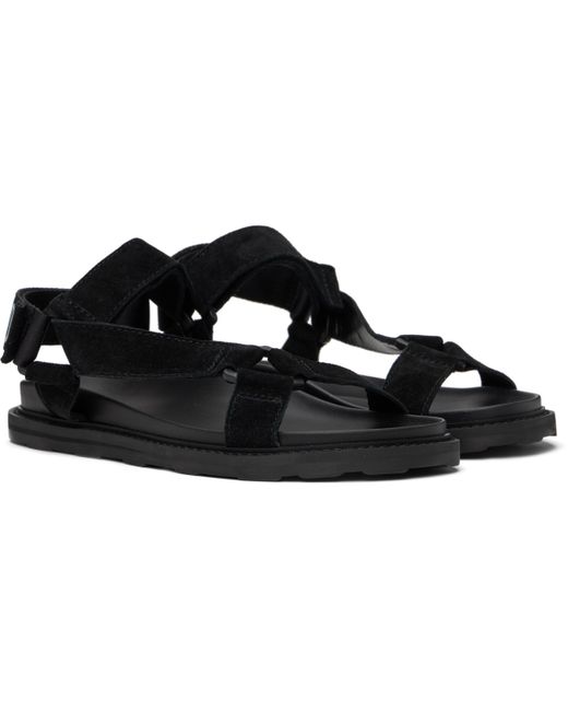 Sandales Noires En Suède Moschino pour homme en coloris Black
