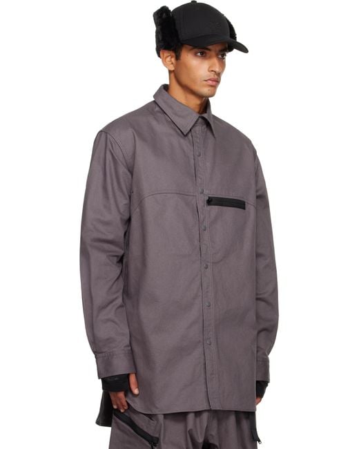Y-3 Purple Twill Shirt for men