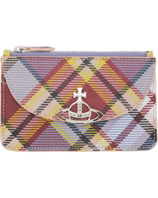 Vivienne Westwood Multicolor Nubuck Half Moon Card Holder for men