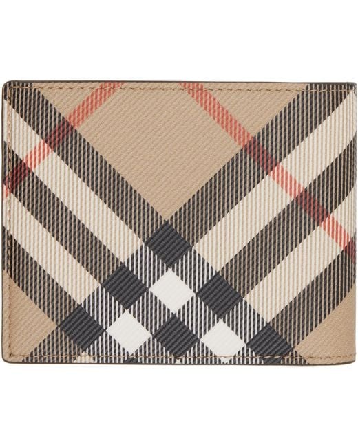 Burberry Multicolor Check Slim Bifold Wallet for men