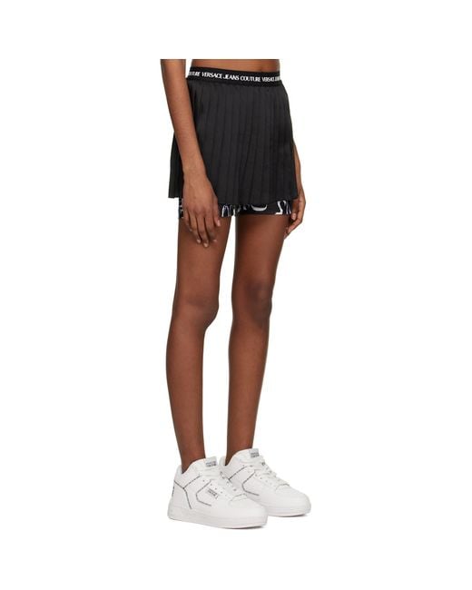 Versace Jeans Couture Black Pleated Skort