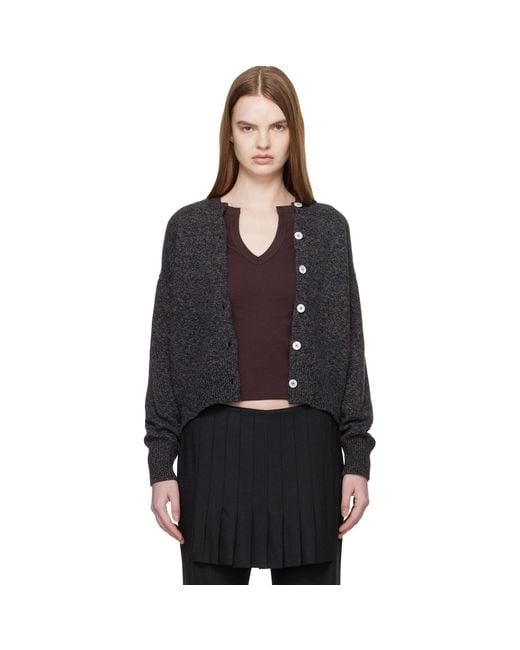 &Daughter Black Ada Crewneck Cardigan