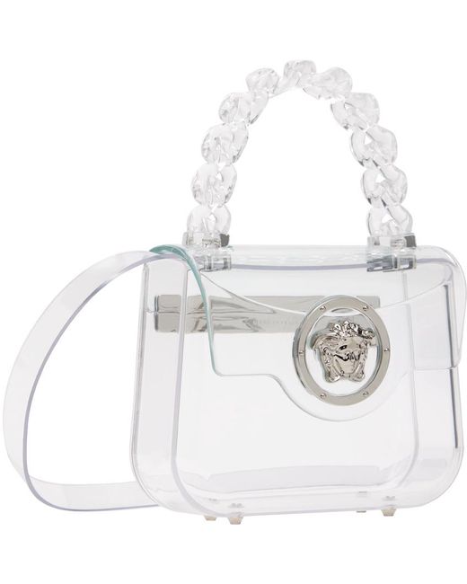 Versace White Transparent 'La Medusa' Mini Bag
