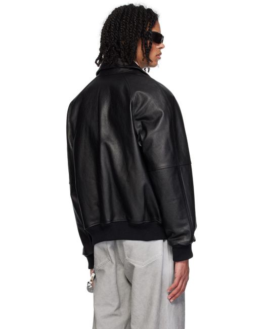 1017 ALYX 9SM Black Appliqué Leather Jacket for men