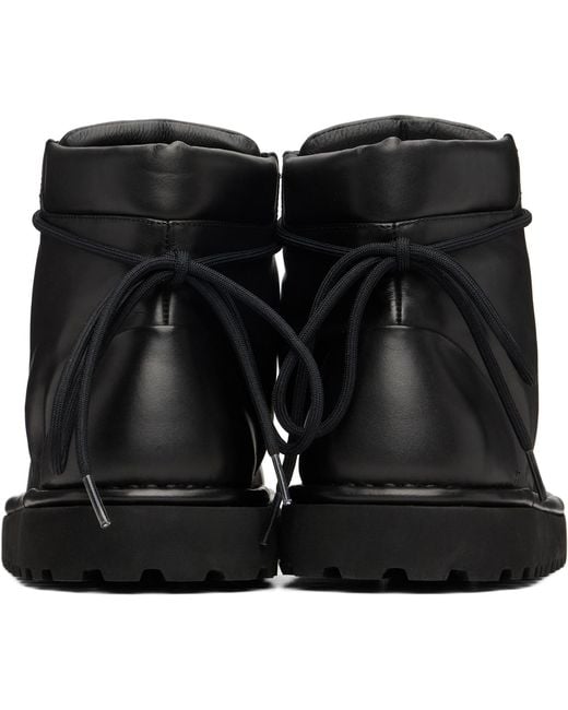 MARSELL Gomme Black Pallottola Crepping Leather Ankle Boots for men