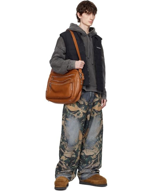 Acne Brown Camero Camera Shoulder Bag for men