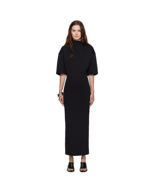 Jean Paul Gaultier Black 'The Jpg' Jersey Maxi Dress