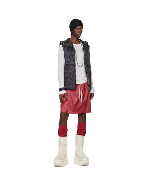 Rick Owens Black Moncler + Geocamo Ziplock Down Vest for men