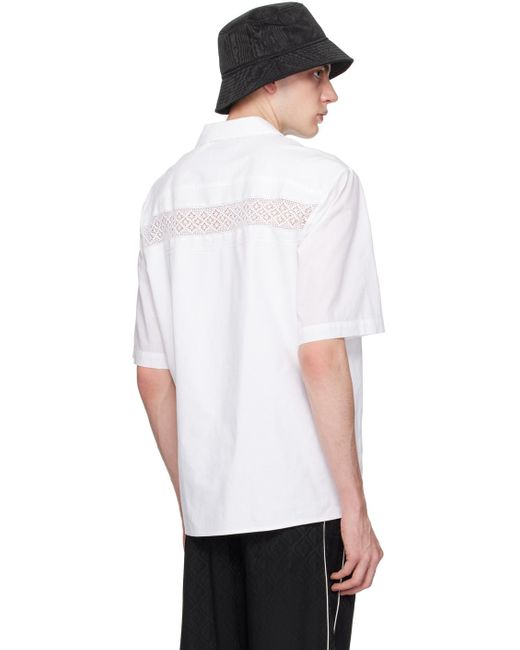 Chemise blanche en linge de maison suprarecyclé - line MARINE SERRE pour homme en coloris White