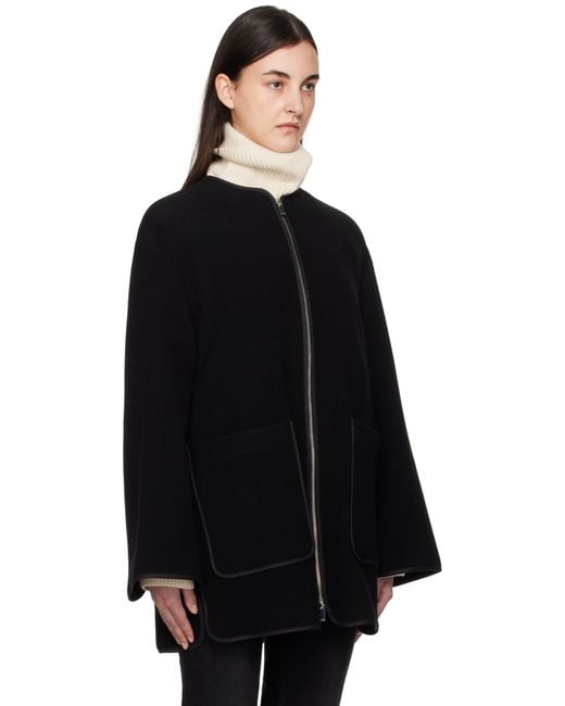 【関税込み】toteme Felted wool jacket Felted wool jacket black – TOTEME