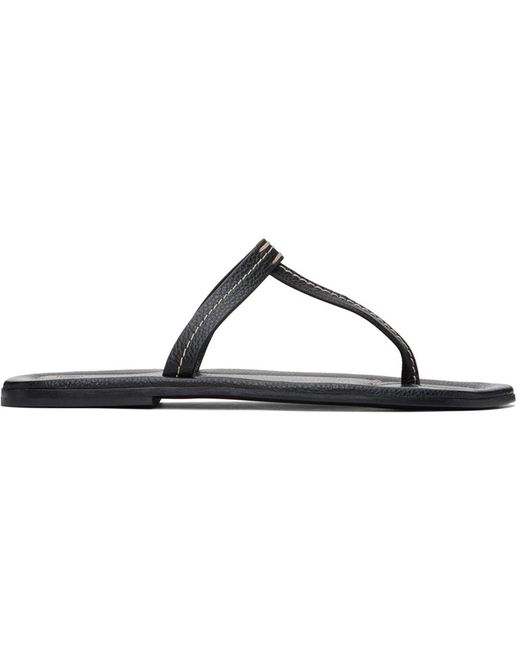 Totême  Toteme Black 'the T-strap' Sandals