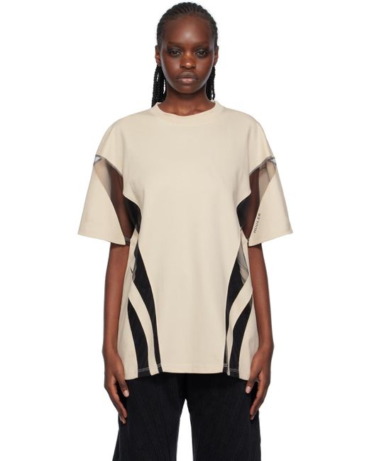 Mugler Natural Beige Illusion T-shirt