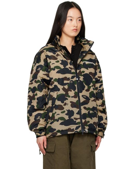 Blouson Kaki Rembourré En Duvet À Motif 1St Camo A Bathing Ape en coloris Black