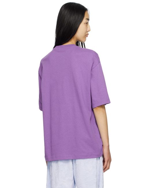 Acne Purple Inflatable Patch T-shirt