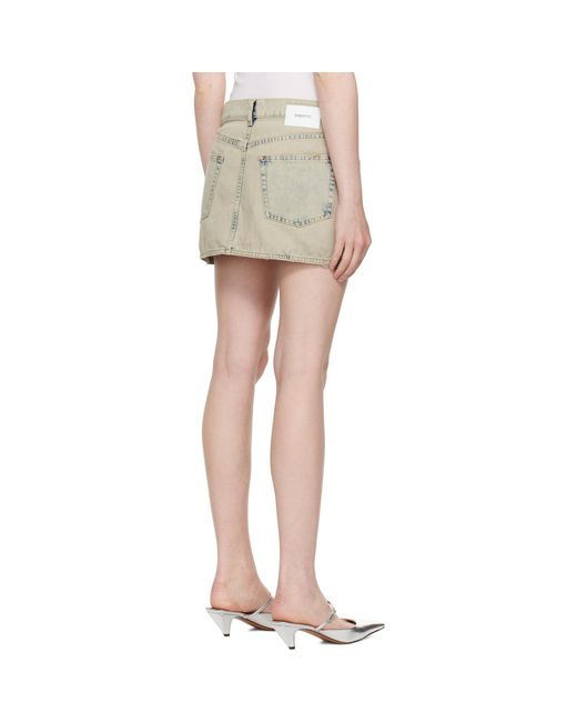 Coperni Natural Wrap Denim Miniskirt
