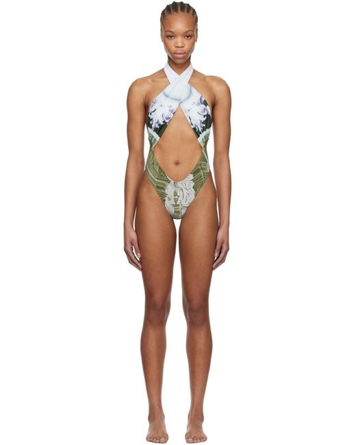 Maillot De Bain Demi Vert Miaou en coloris Black