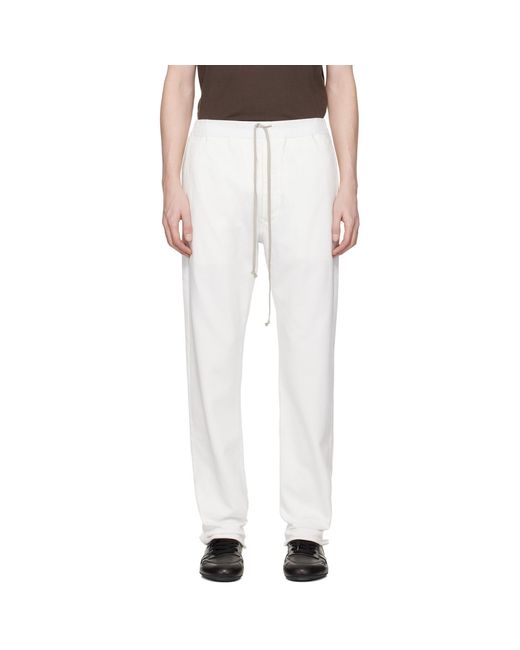 Rick Owens White Off- Temple Berlin Drawstring Sweatpants for men