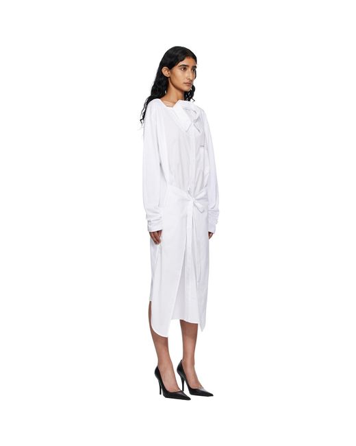 Pushbutton Black Movable Collar Wrap Midi Dress