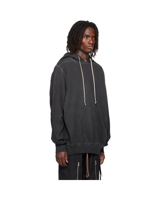 Rick Owens Black Tower Oversized Hoodie for men