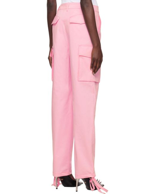 Moschino Jeans Pink Panel Cargo Pants