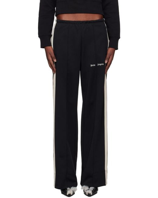 Palm Angels Black Logo Loose Track Pants