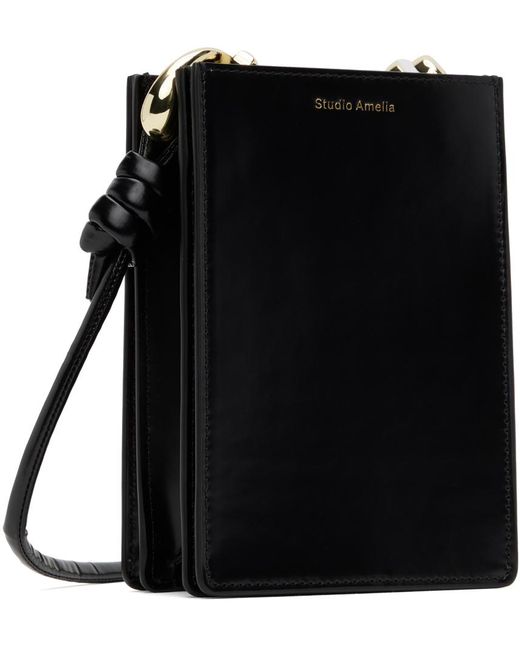 STUDIO AMELIA Black Taralli Crossbody Shoulder Bag