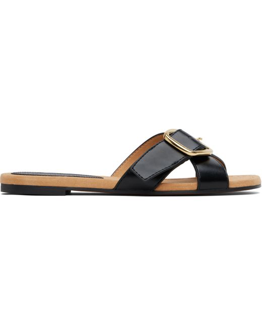 Stella McCartney Black Gaia Brushed Alter Mat Sandals