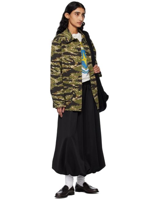 Needles Black Balloon Track Midi Skirt
