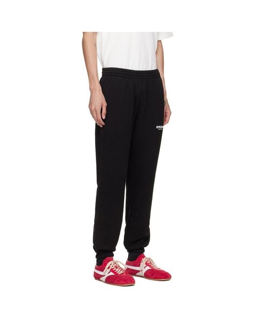 Represent Black Printed 'Owners Club' Sweatpants for men