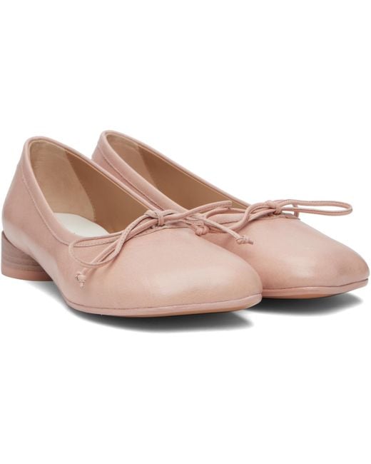 MM6 by Maison Margiela Black Anatomic Ballerina Flats
