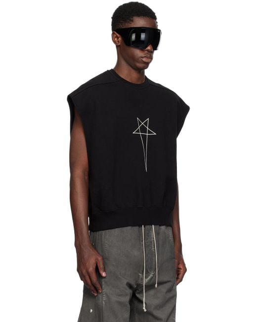 Rick Owens Black Pentagram Jumbo Tatlin Sweatshirt for men