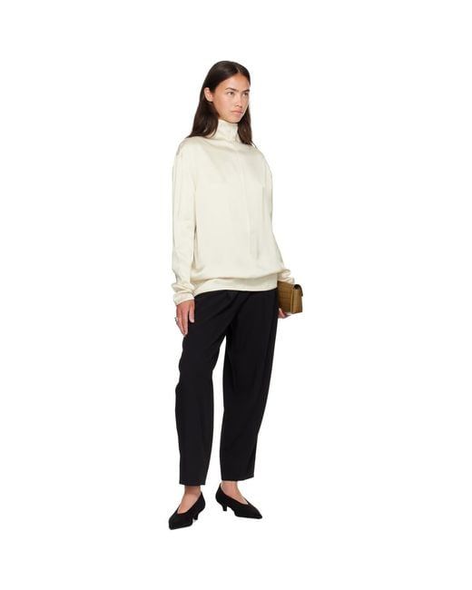 Totême White Off- Slouch-Neck Blouse