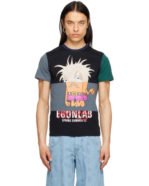 Egonlab Black Upside Down T-shirt for men