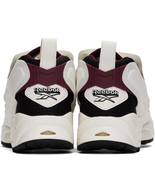 Reebok Black White & Burgundy Instapump Fury 95 Sneakers for men