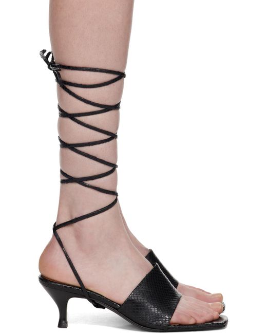 Sandales à petit talon noires à brides Filippa K en coloris Black