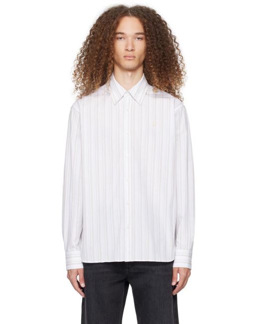 Acne White Button-up Shirt for men