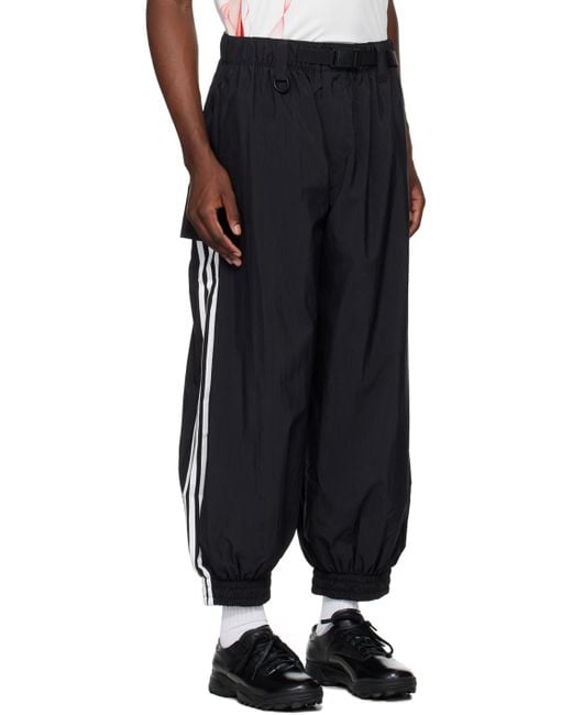 Y-3 Black Nyl Track Pants for men