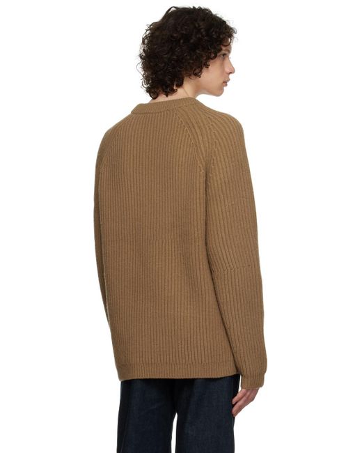 Joseph Natural Tan Raglan Sweater for men