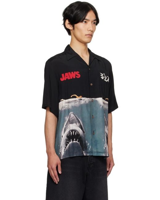 Wacko Maria Black 'Jaws' /Shirt for men