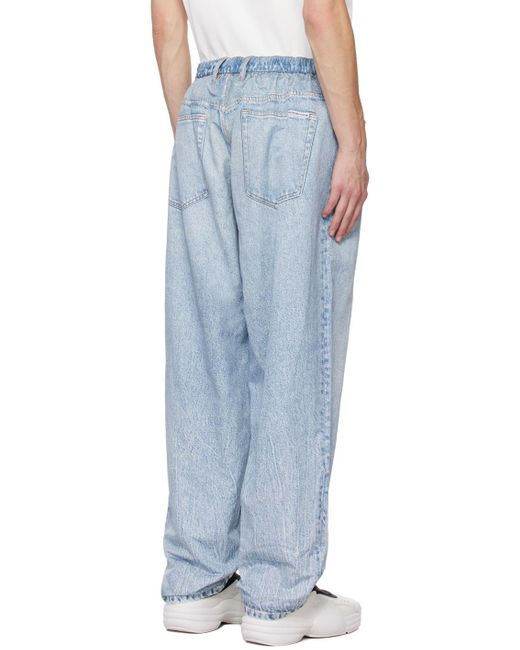 Alexander Wang Blue Printed Track Pants for men