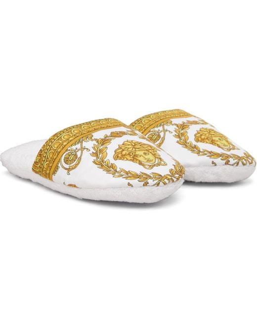 Versace Black 'I Heart Baroque' Slippers