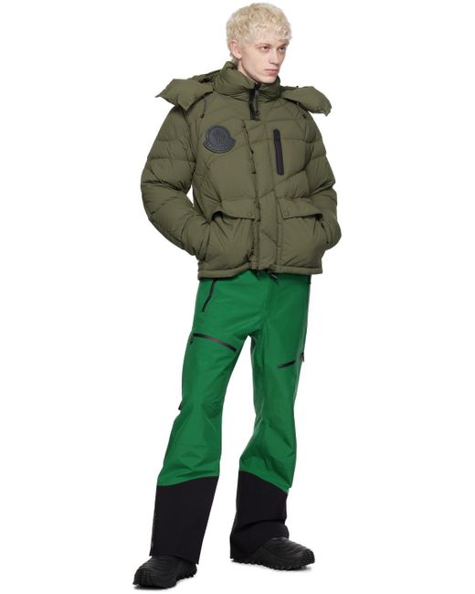 Moncler Genius Green Moncler X Pharrell Williams Khaki Chestnut Short Down Jacket for men