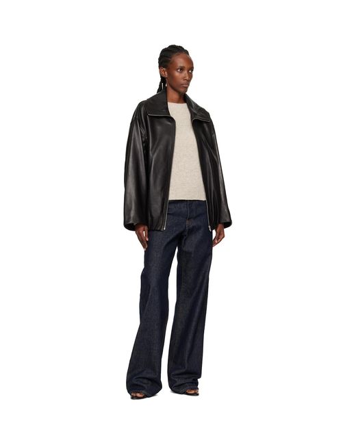 Nour Hammour Black Noah Easy Leather Jacket