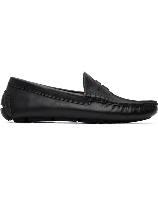 Polo Ralph Lauren Black Anders Leather Driver Loafers for men