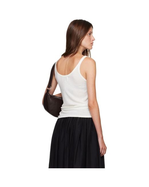 Loulou de Saison White Off- Roni Rib Jersey Tank Top