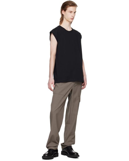 Helmut Lang Black Printed Tank Top for men