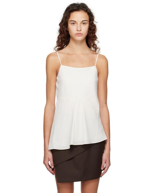 Theory White Off- Draped Camisole