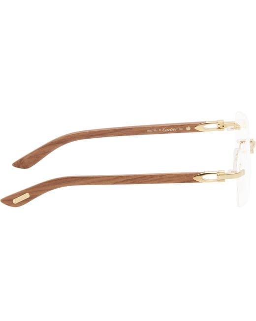 Cartier Black Elongated 'C De Glasses for men